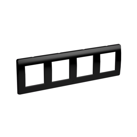 75014B | Рамка на 2+2+2+2 модуля (четырехместная), черная