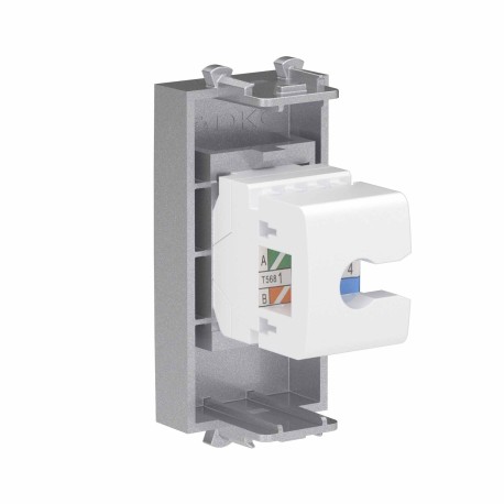 4404611 | Телефонная розетка RJ-12 без шторки модульная, "Avanti", "Закаленная сталь", 1 модуль-2