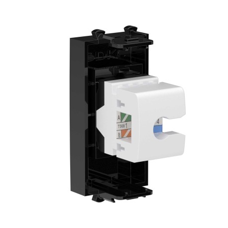 4402661 | Компьютерная розетка RJ-45 без шторки модульная, кат.5е, "Avanti", "Черный квадрат", 1 модуль-2