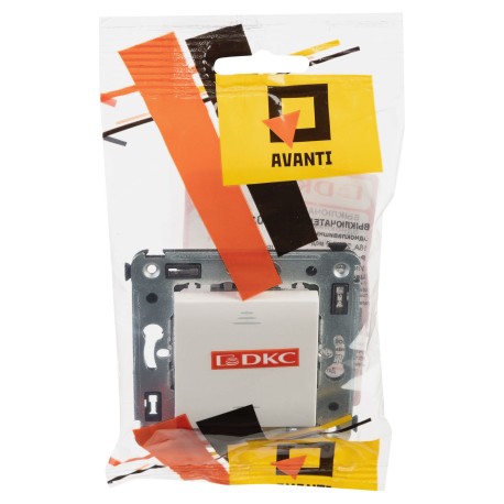 4400103 | Выключатель одноклавишный в стену, "Avanti", "Белое облако"-4