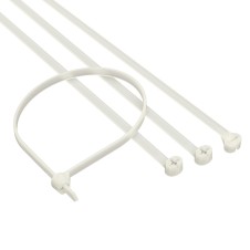 Хомут P6.6 с двойным замком, белый 2,5x100