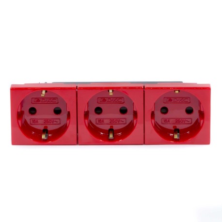 45013 | Тройная розетка Viva красная