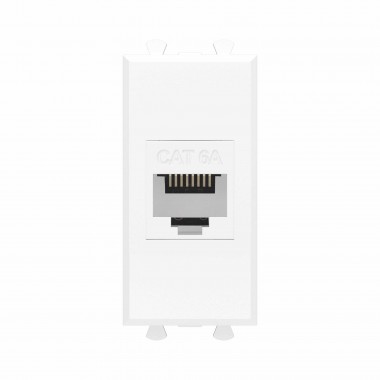 4400671 | Компьютерная розетка RJ-45 без шторки модульная , кат.6А, "Avanti", "Белое облако", 1 модуль