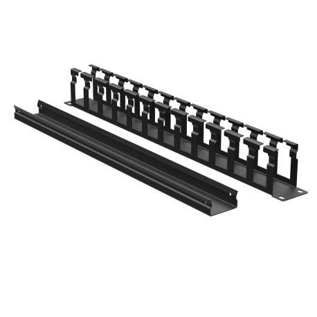 R5CP1961HEB | Кабельный органайзер с крышкой 1U, глубина 60 мм, для 19 IT-корпусов ДКС серии STI/CQE, RAL9005-1