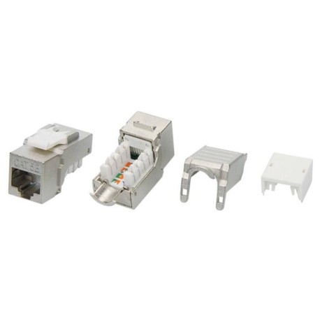 RNK5EF90SL | Модуль Keystone RJ45 CAT 5E экранированный (STP), 90 градусов,серебристый