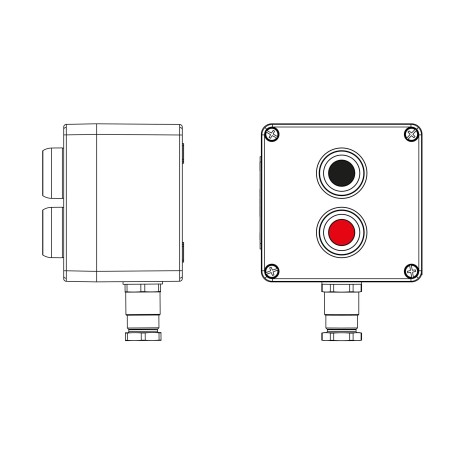 2231.031.22.121B | Взрывозащищенный пост управления из полиэстера CPE-P-03-(1xP1B(11)-1xP1R(11))-1xKH2MHK(C)1Ex d e IIC Т5 Gb / Ex tb IIIC T95°C Db IP66/КЗ