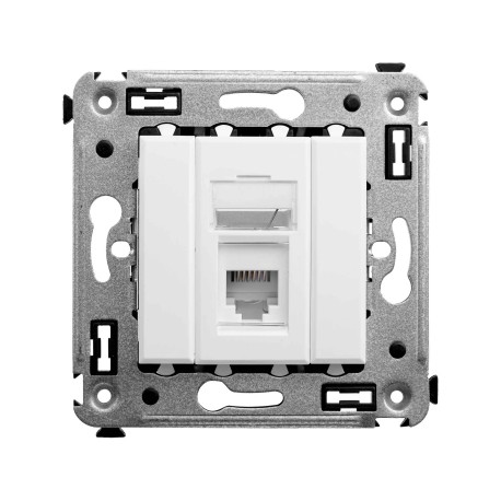 4400313 | Телефонная розетка RJ-12 в стену одинарная, "Avanti", "Белое облако"