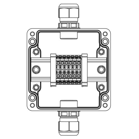 1231.031.22.1220 | Взрывозащищенная клеммная коробка из полиэстера TBE-P-03-(6xCBC.4)-1xPACMP(A)-1xPACMP(C)1Ex e IIC Т5 Gb / Ex tb IIIC T95°C Db IP66