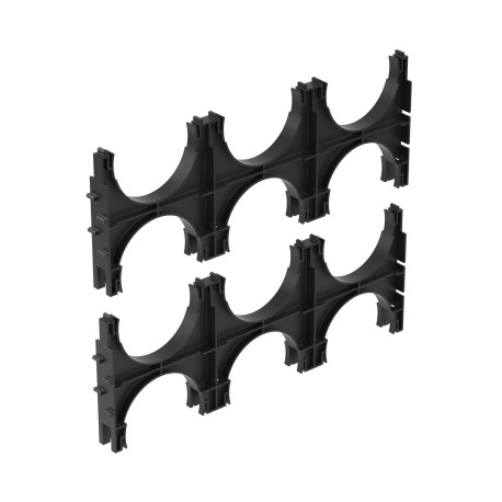 025113M | Держатель расстояния (кластер) для двустенных труб, д.110мм, тройной, с фиксацией-2