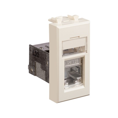 4405391 | Компьютерная розетка RJ-45 модульная, кат.6 экран, "Avanti", "Ванильная дымка", 1 модуль-1