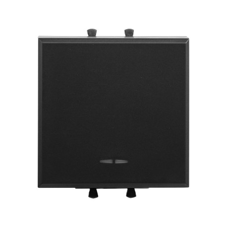 4412122 | Инвертор одноклавишный модульный, Avanti, Черный матовый, 2 модуля