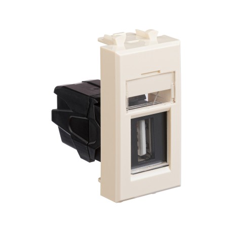 4405401 | USB 2.0 розетка модульная, тип А-А, "Avanti", "Ванильная дымка", 1 модуль-1