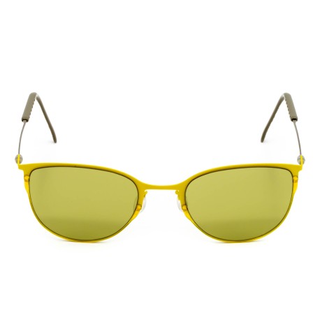 TCSDTM53010004 | Желтые солнцезащитные очки из титана с оливковыми линзами. Модель 04-1