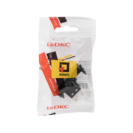 4412311 | Телефонная розетка RJ-12 модульная, Avanti, Черный матовый, 1 модуль-4