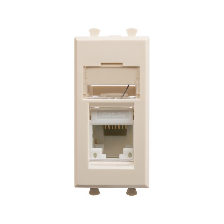 4405461 | Компьютерная розетка RJ-45 модульная, кат.5е, "Avanti", "Ванильная дымка", 1 модуль