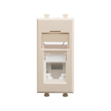 Компьютерная розетка RJ-45 модульная, кат.6, "Avanti", "Ванильная дымка", 1 модуль