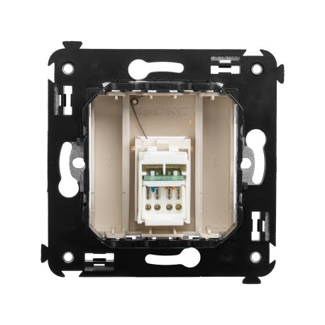 4405293 | Компьютерная розетка RJ-45 в стену, кат.6 одинарная,Avanti, Ванильная дымка-2