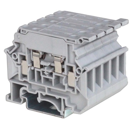 TUR-4-HESILED250 | Клемма для предохранителя, винтовой зажим, 2 точки подключения, индикация 250В, 4 кв.мм, серая