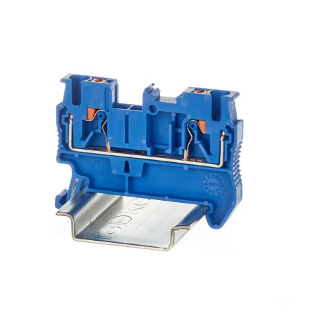 VPR-2.5-BU | Клемма проходная, зажим push-in, 2 точки подключения, 2.5 кв.мм, синяя