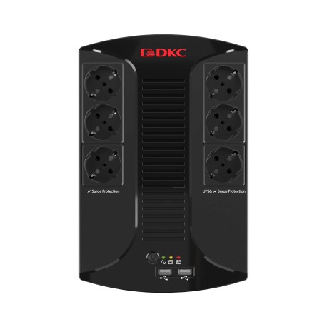 INFOPDU800 | Линейно-интерактивный ИБП, Info, 800VA/480W, 6xSchuko, USB для зарядки (2), USB + RJ11, 1x8Aч-6