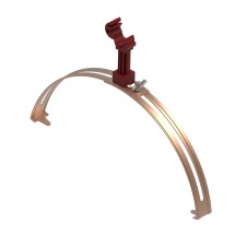 Зажим коньковый регулируемый с пластиковым держателем, медь