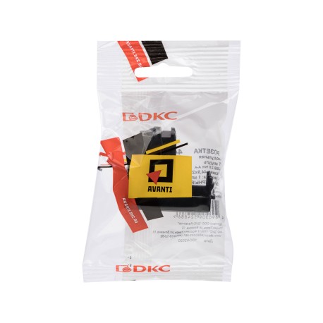 4402401 | USB 2.0 розетка модульная, тип А-А, "Avanti", "Черный квадрат", 1 модуль-4