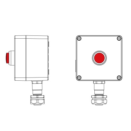 2201.121.22.120I | Взрывозащищенный пост управления из алюминия CPE-A-12-(1xLR(250))-1xKAEPM2MHK-20(C)1Ex d e IIC Т5 Gb / Ex tb IIIC T95°C Db IP66