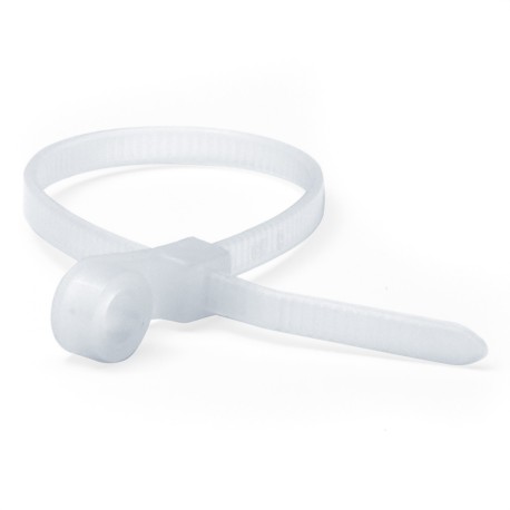 252200SR-S | Хомут P6.6 с монтажным отверстием M5, белый 4,8x200