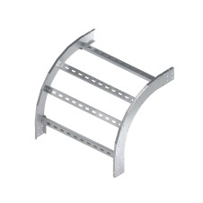 Угол лестничный вертикальный внешний 90 градусов 150х450, толщ. 3 мм, R300, в комплекте с крепёжными элементами, необходимыми для монтажа, алюминий