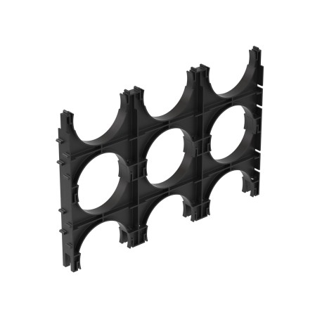 025113M | Держатель расстояния (кластер) для двустенных труб, д.110мм, тройной, с фиксацией-3