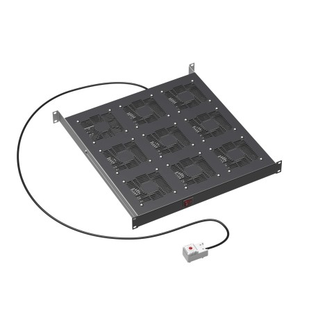 R519VSIT9FTB | Вентиляторный модуль 19", 9 вент. с термостатом RAL 9005