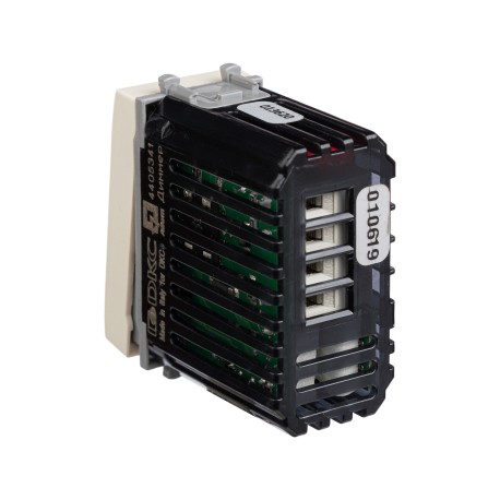 4405341 | Диммер кнопочный модульный для LED ламп, "Avanti", "Ванильная дымка", 1 модуль-3