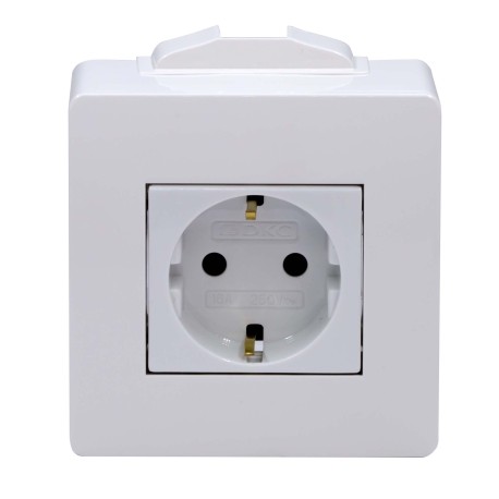 10482 | Коробка в сборе с силовой розеткой, белая