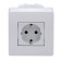10482 | Коробка в сборе с силовой розеткой, белая