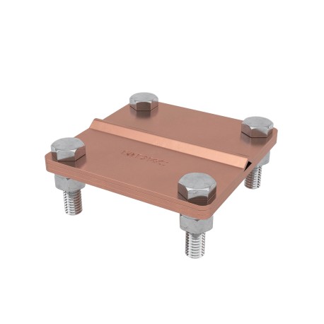 NG3101CU | Соединитель пруток-полоса с разделительной пластиной, 57x80 мм, мед