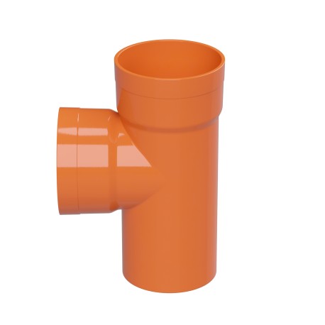 020140 | Тройник для двустенных труб,90 ,полипропилен,д.140
