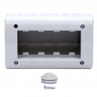 54740 | Модульная настен. коробка для эл/устан. изделий VIVA, IP40, 4мод. 54740 | Модульная настен. коробка для эл/устан. изделий VIVA, IP40, 4мод.