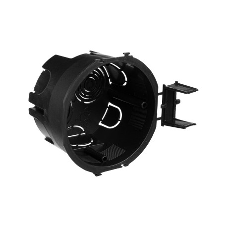 59302 | Подрозеточная коробка для сплошных стен, черная, под 2 модуля, без винтов-1