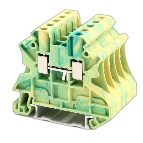 TUR-10-PE | Клемма заземления, винтовой зажим, 2 точки подключения, 10 кв.мм