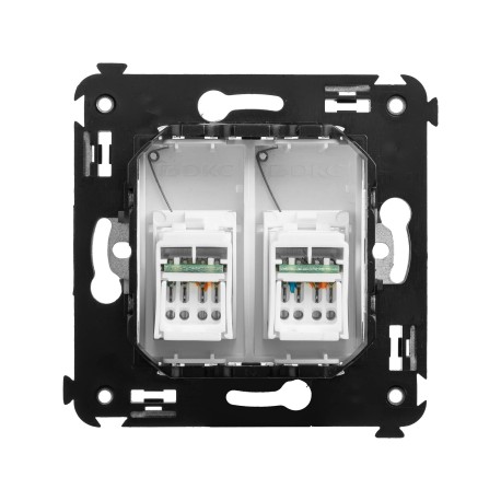 4400464 | Компьютерная розетка RJ-45 в стену, кат.5e двойная, "Avanti", "Белое облако"-2