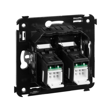 4402374 | Компьютерная розетка RJ-45 в стену, кат.6А двойная, Avanti, Черный квадрат-3