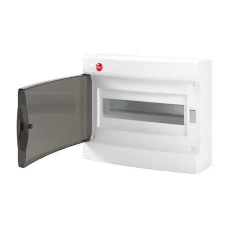 84912 | Щиток настенные с дверцей 12 мод., IP41, белый, с клеммным блоком 1х87512 и замком-2