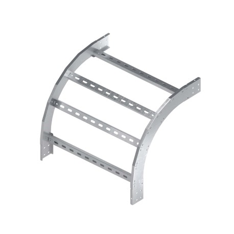 ALOW3850K | Угол лестничный вертикальный внешний 90 градусов 80х500, толщ. 3 мм, R300, в комплекте с крепёжными элементами, необходимыми для монтажа, алюминий