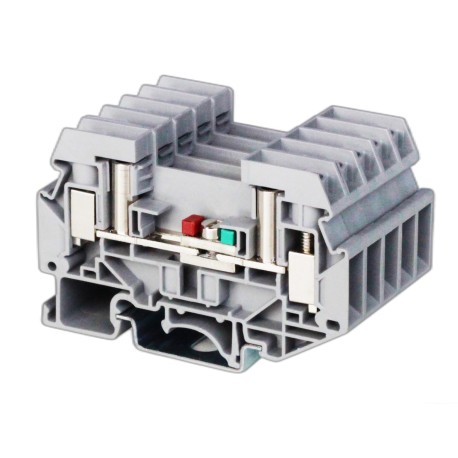 TUR-6-RTK-S | Клемма измерительная, винтовой зажим, 2 точки подключения, 6 кв.мм, серая