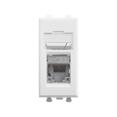 4400391 | Компьютерная розетка RJ-45 модульная, кат.6 экран, "Avanti", "Белое облако", 1 модуль