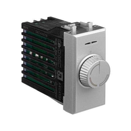 4404131 | Диммер поворотный модульный, "Avanti", "Закаленная сталь", 1 модуль-1