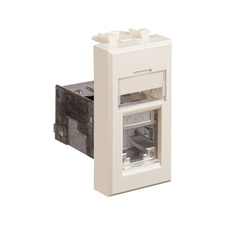 4405361 | Компьютерная розетка RJ-45 модульная, кат.5е экран, "Avanti", "Ванильная дымка", 1 модуль-1