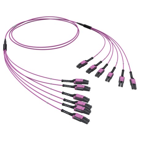 RNFLL12420 | Оптическая разветвительная сборка 12ОВ 50/125 OM4, 6хLC Duplex Uniboot/6хLC Duplex Uniboot, 20м