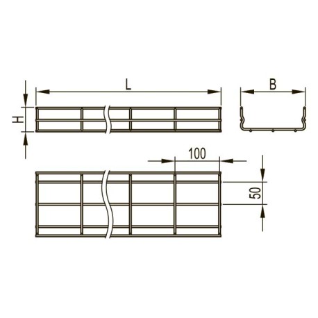 FC3010L2 | Лоток проволочный 100х30, L=2000, ⌀4мм-1
