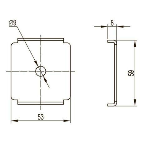 FC37311R | Пластина для подвеса проволочного лотка на шпильке-1